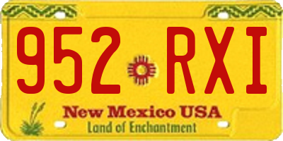 NM license plate 952RXI