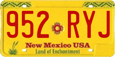 NM license plate 952RYJ