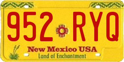 NM license plate 952RYQ