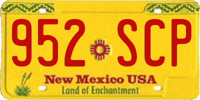 NM license plate 952SCP