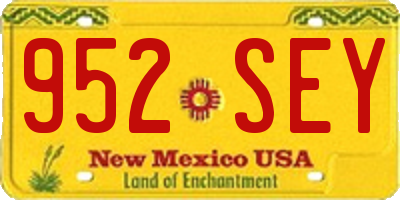 NM license plate 952SEY