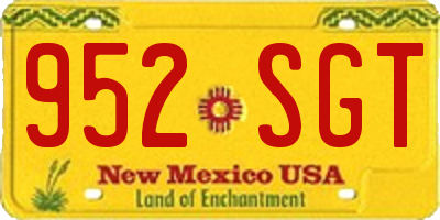 NM license plate 952SGT