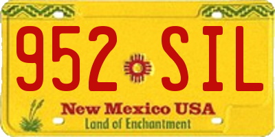 NM license plate 952SIL