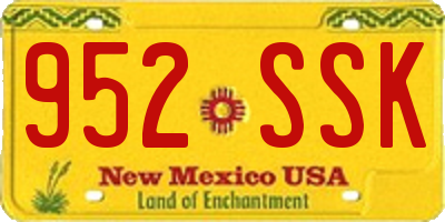 NM license plate 952SSK