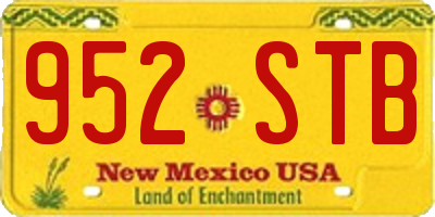 NM license plate 952STB