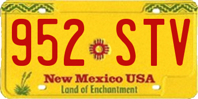 NM license plate 952STV