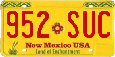 NM license plate 952SUC