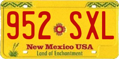 NM license plate 952SXL