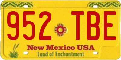 NM license plate 952TBE