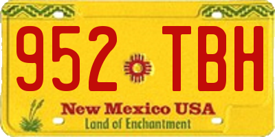 NM license plate 952TBH