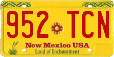 NM license plate 952TCN
