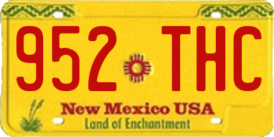 NM license plate 952THC