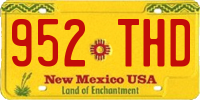 NM license plate 952THD