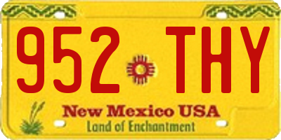 NM license plate 952THY