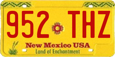 NM license plate 952THZ