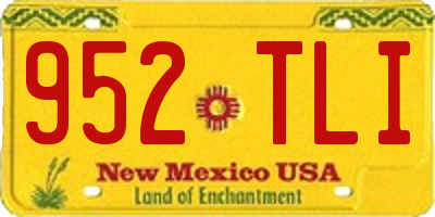 NM license plate 952TLI