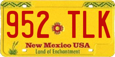NM license plate 952TLK