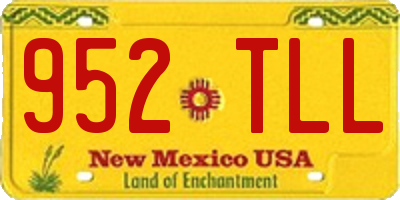 NM license plate 952TLL