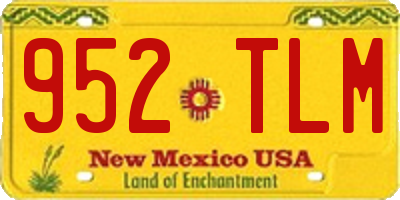 NM license plate 952TLM