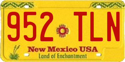 NM license plate 952TLN