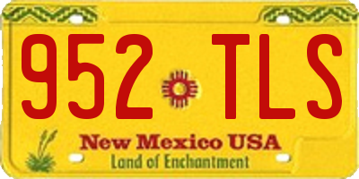 NM license plate 952TLS