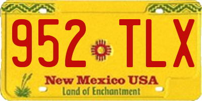 NM license plate 952TLX