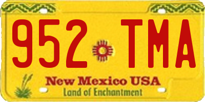 NM license plate 952TMA