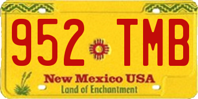 NM license plate 952TMB