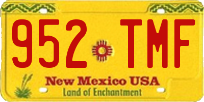 NM license plate 952TMF