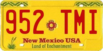 NM license plate 952TMI