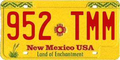 NM license plate 952TMM