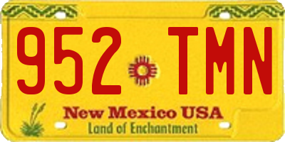 NM license plate 952TMN