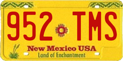 NM license plate 952TMS