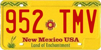 NM license plate 952TMV