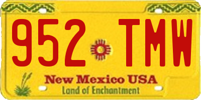 NM license plate 952TMW