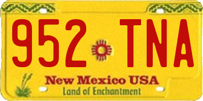 NM license plate 952TNA
