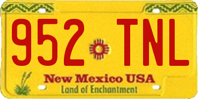 NM license plate 952TNL