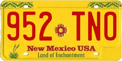 NM license plate 952TNO