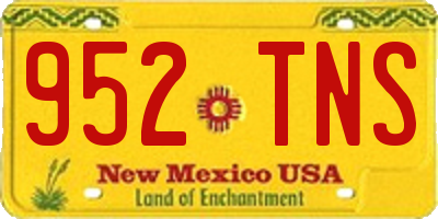 NM license plate 952TNS