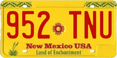 NM license plate 952TNU