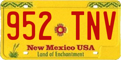 NM license plate 952TNV