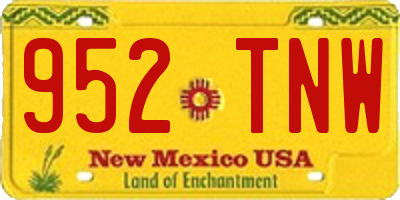 NM license plate 952TNW