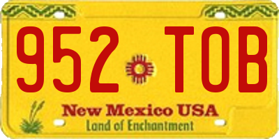 NM license plate 952TOB
