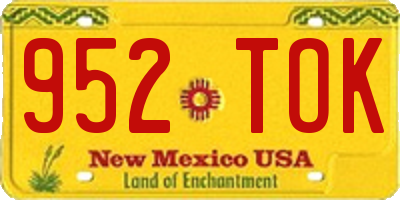 NM license plate 952TOK
