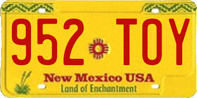 NM license plate 952TOY