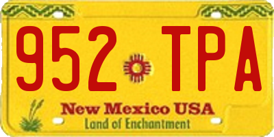 NM license plate 952TPA
