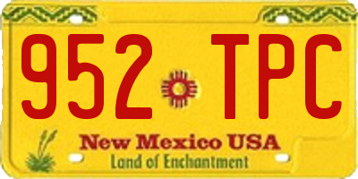 NM license plate 952TPC