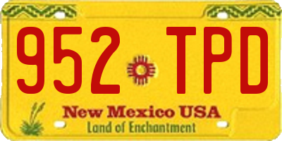NM license plate 952TPD