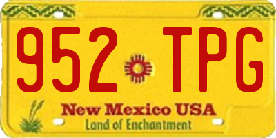 NM license plate 952TPG