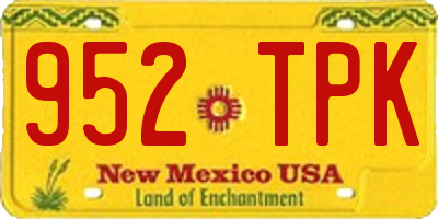 NM license plate 952TPK